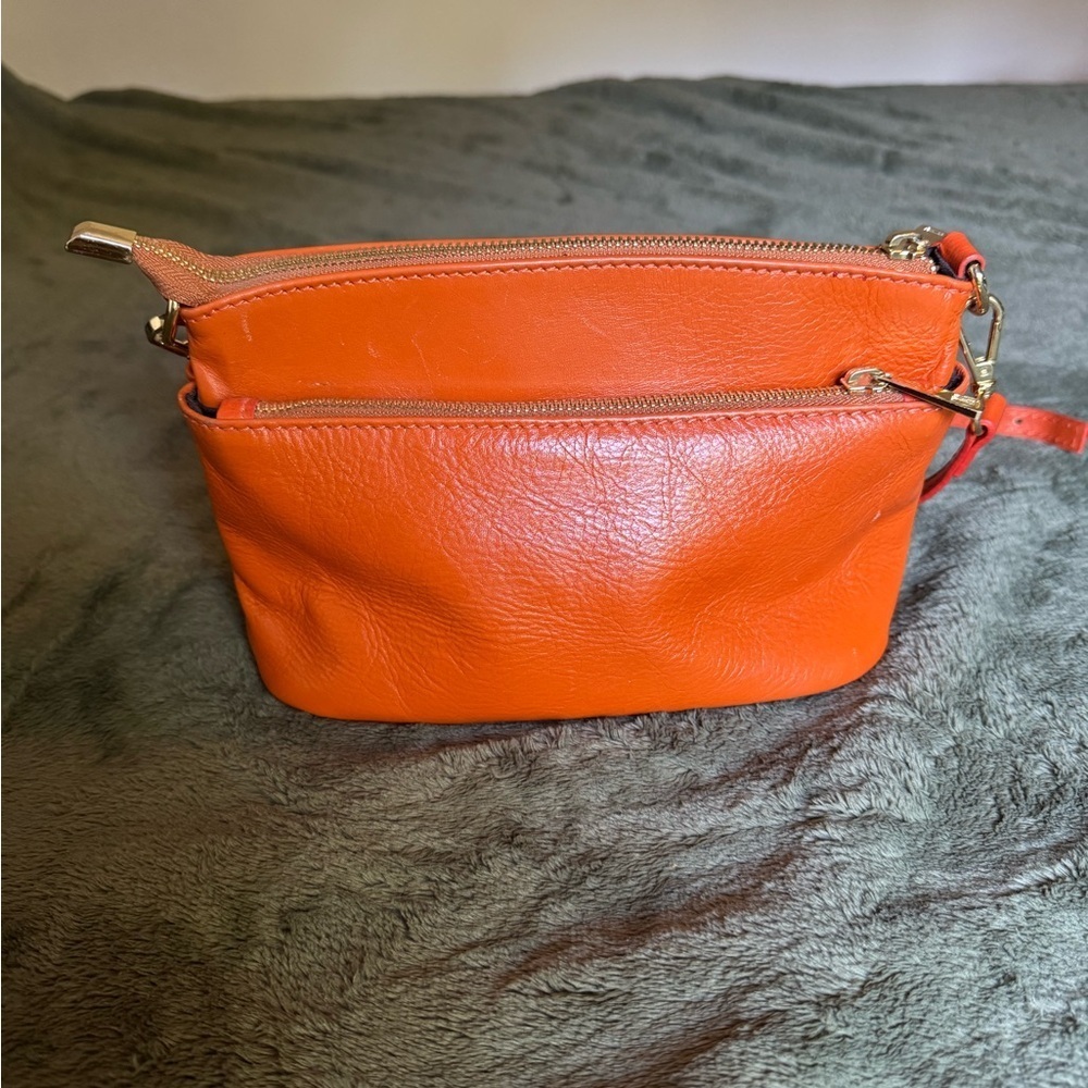 Divina Firenze Lilla Orange Handmade Leather Bag Italy. 100% Leather - Picture 2 of 12